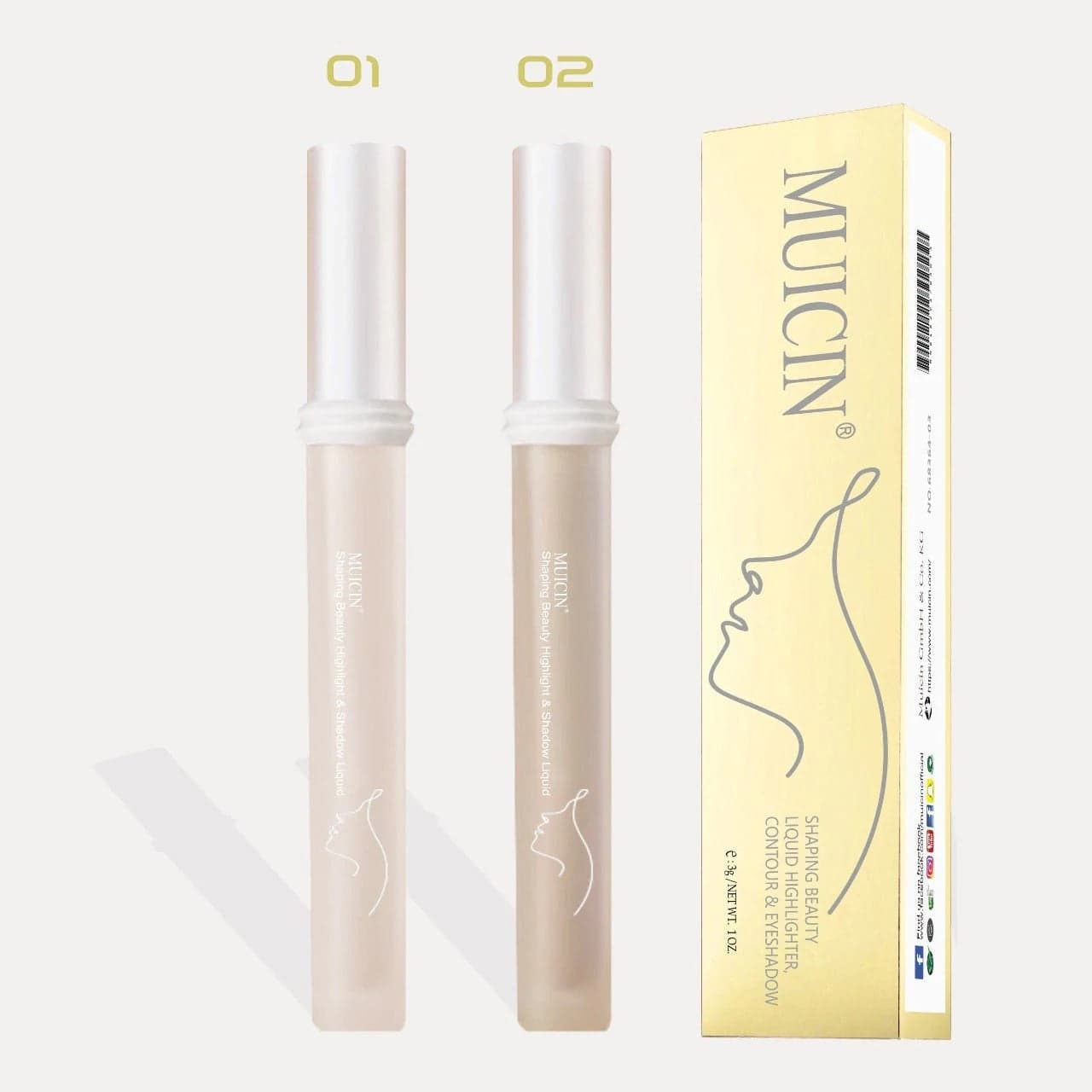 MUICIN Liquid Matte Concealer, Contour, & Highlighter 3g