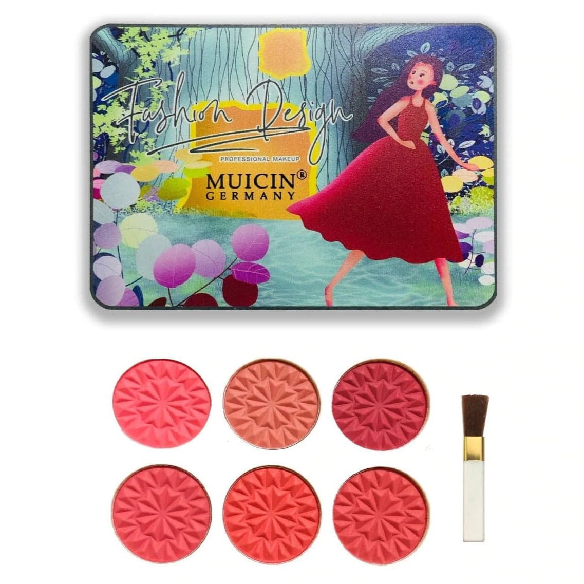 MUICIN 6 Colors Fashion Design Matte Blusher & Eyeshadow Kit