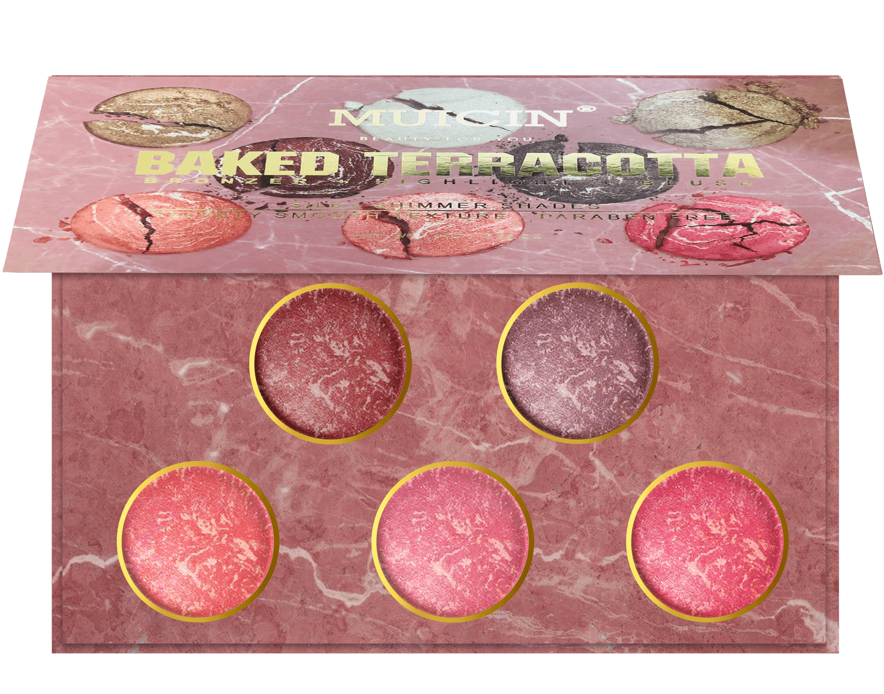 MUICIN Baked Terracotta Highlight Blush & Eyeshadow Palette