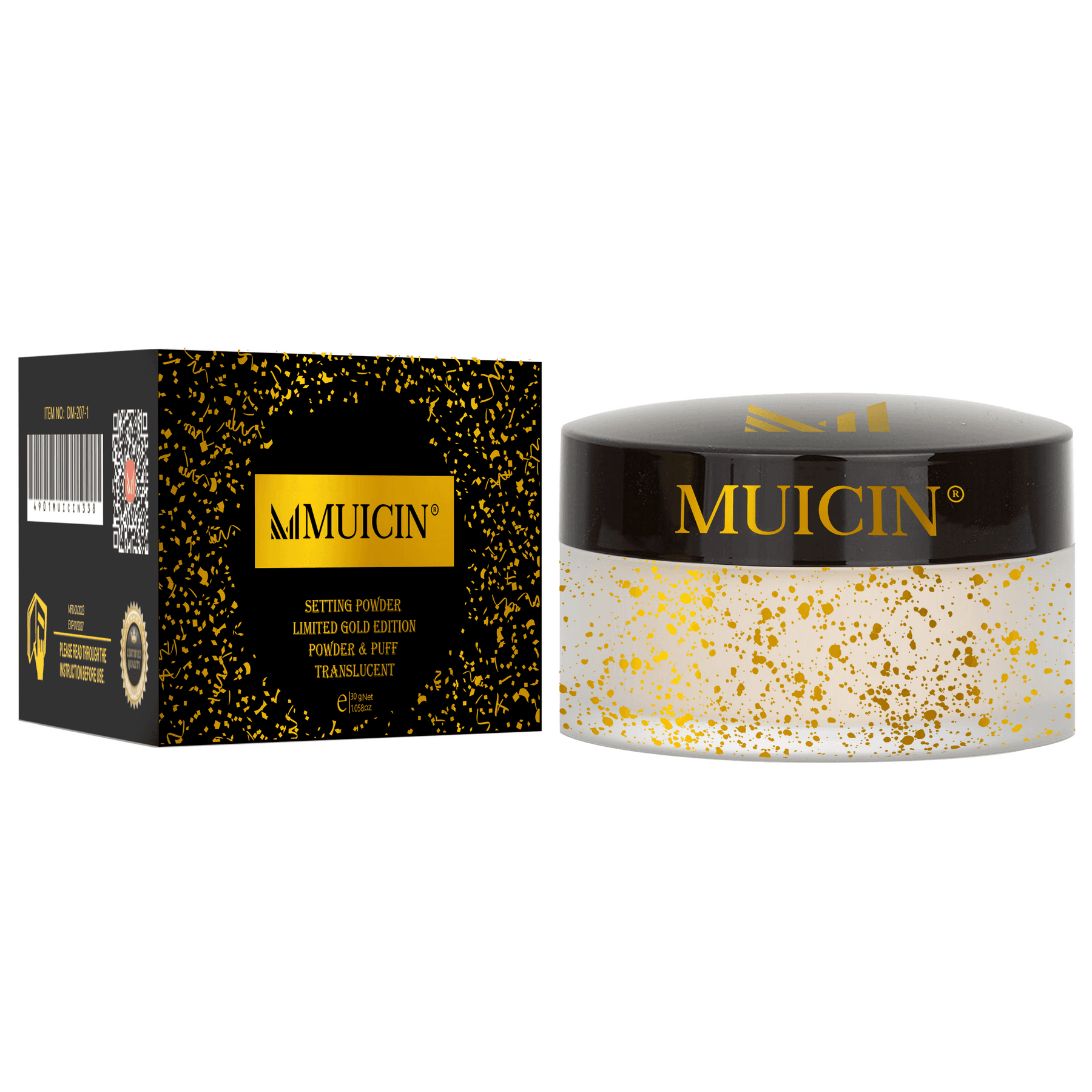 MUICIN Translucent Setting Loose Powder Black Matte Edition 30g