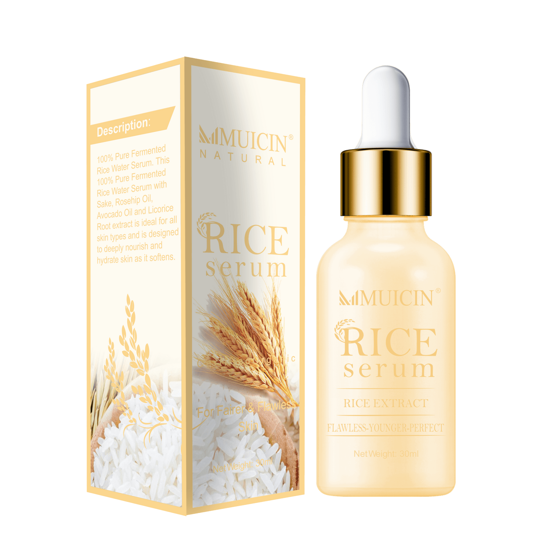 MUICIN Rice Serum For Fairer & Flawless Skin 30ml