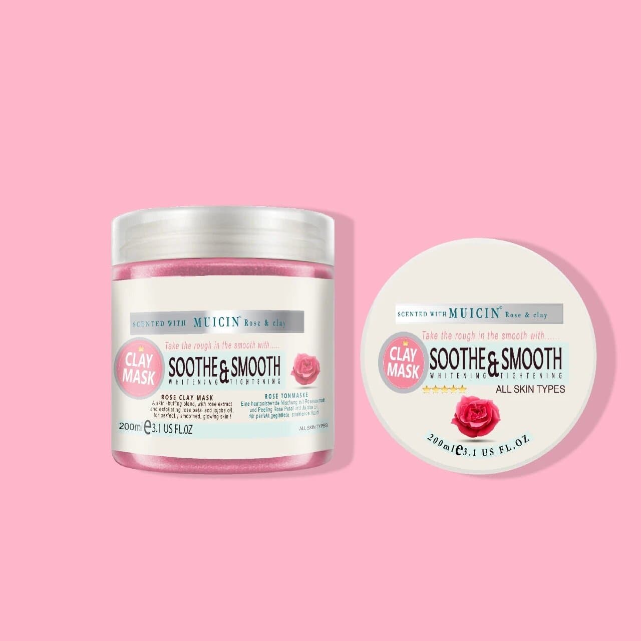 MUICIN Rose Pink Clay Mask 200ml