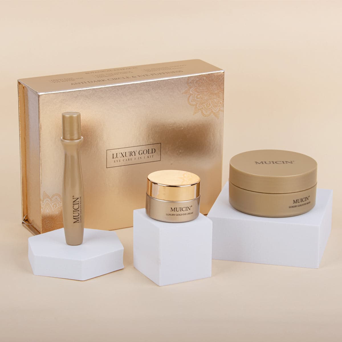 MUICIN Luxury Gold 3 in 1 Eye Care Kit