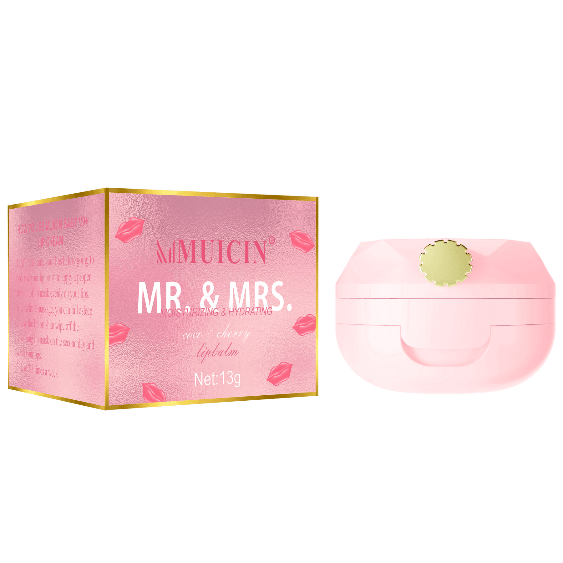 MUICIN Mr & Mrs Coco & Cherry Moisturizing & Hydrating Lip Balm