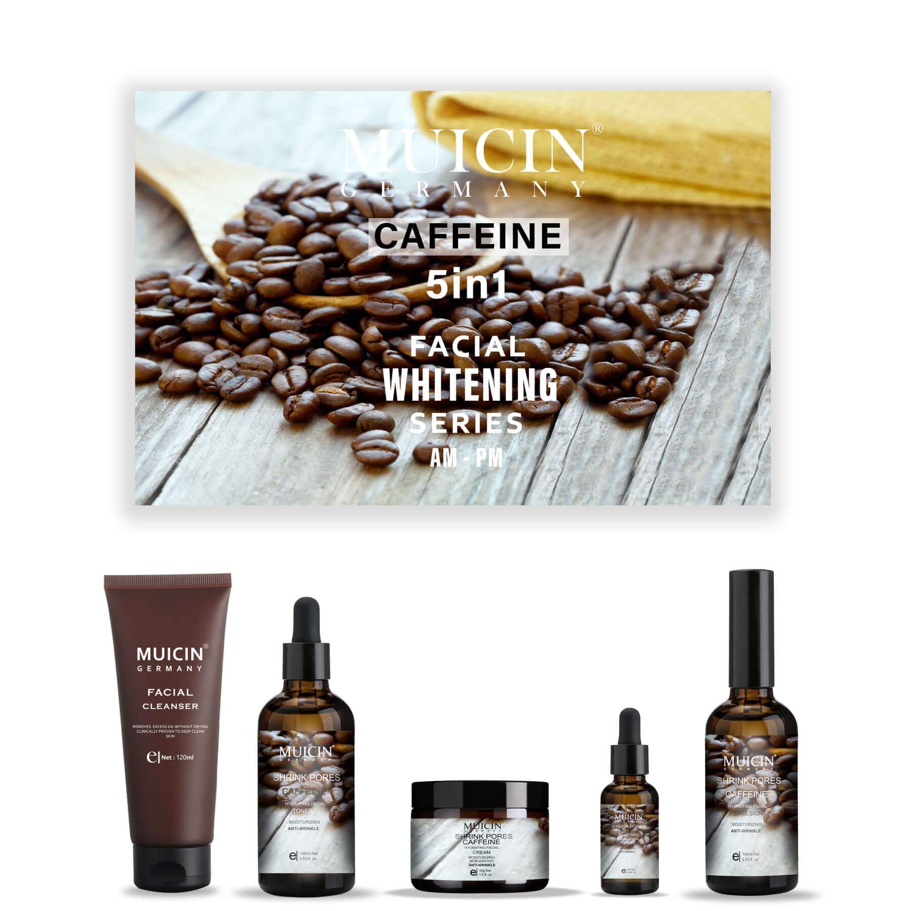 MUICIN Shrink Pores Caffeine 5 in 1 Facial Kit