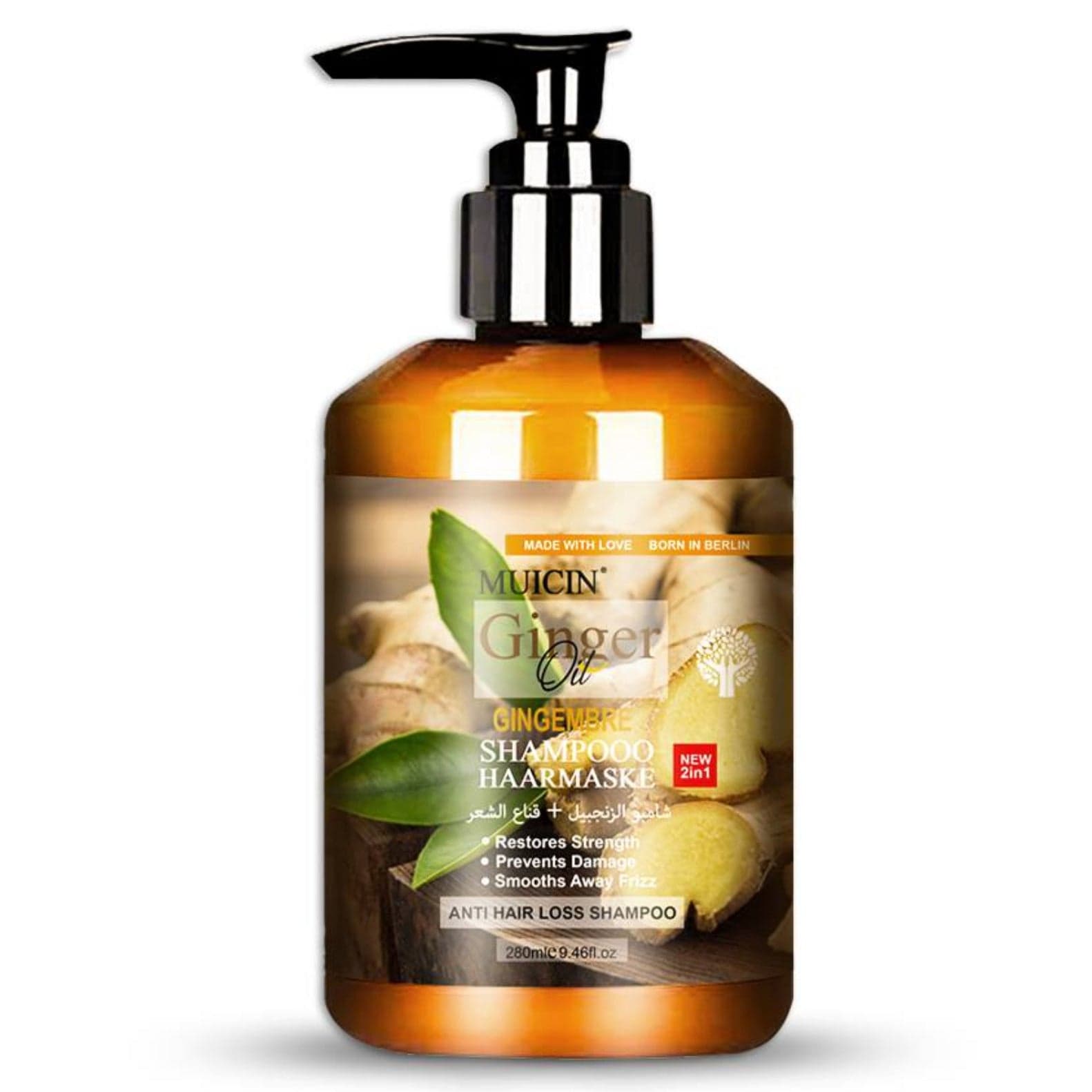 MUICIN 2 In 1 Ginger Gingembre Shampoo Haarmaske 280ml