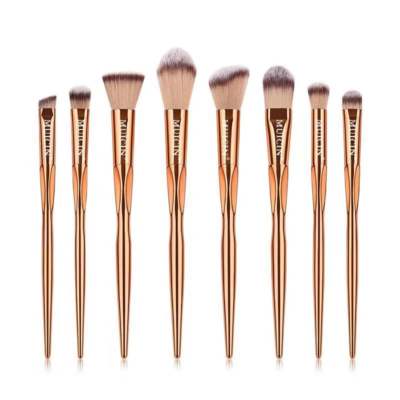 MUICIN Luxe Gold Makeup Brushes 8 PC
