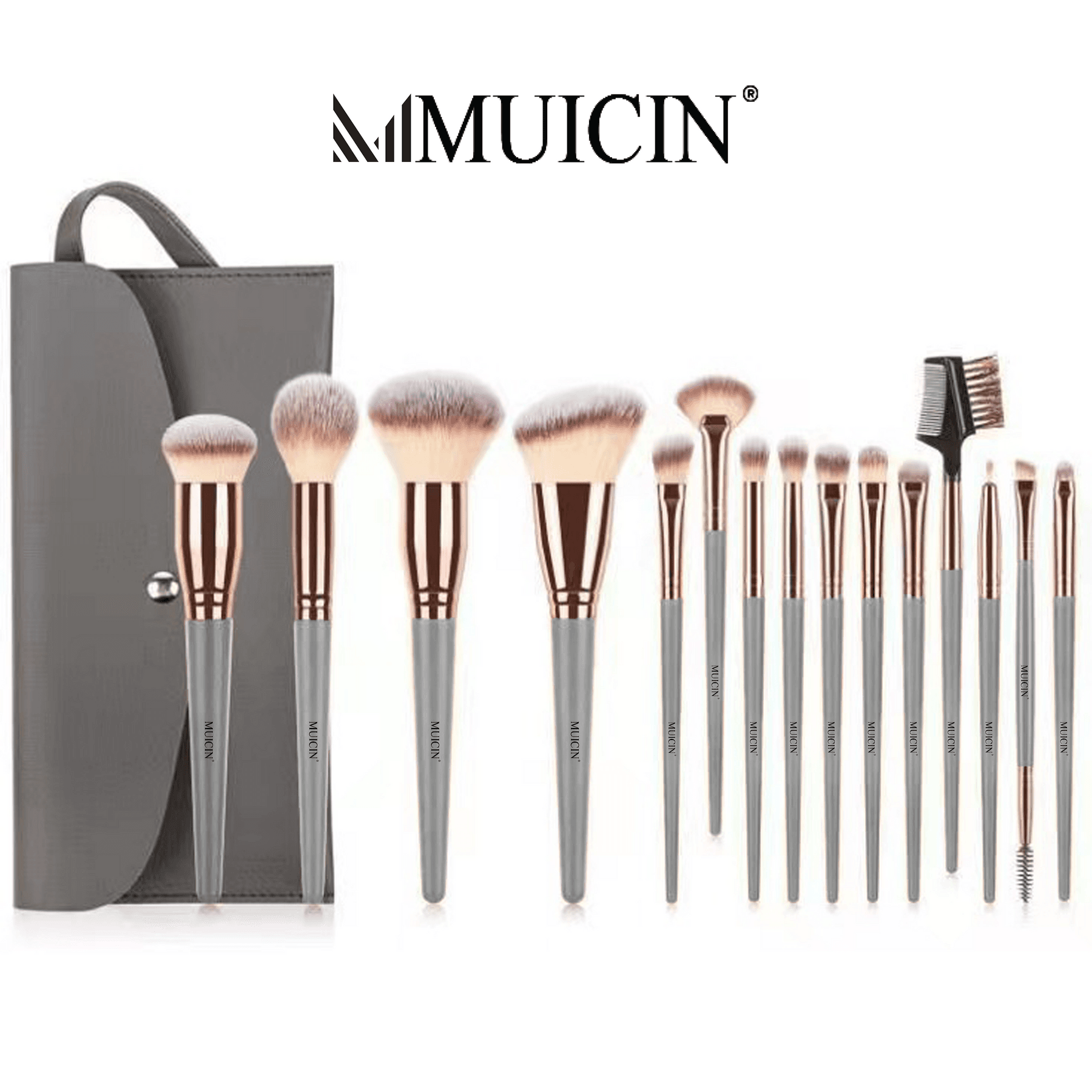 MUICIN Metallic Eye & Face Makeup Brushes 20 PC