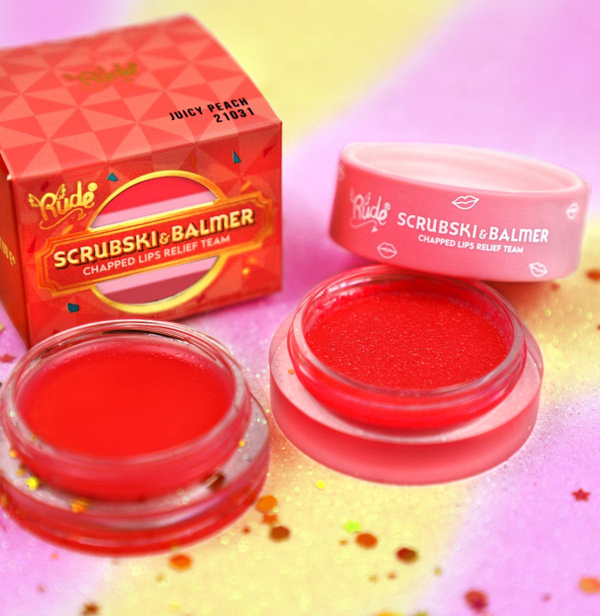 Rude Scrubski & Balmer Lip Exfoliator and Lip Balm - TESTER