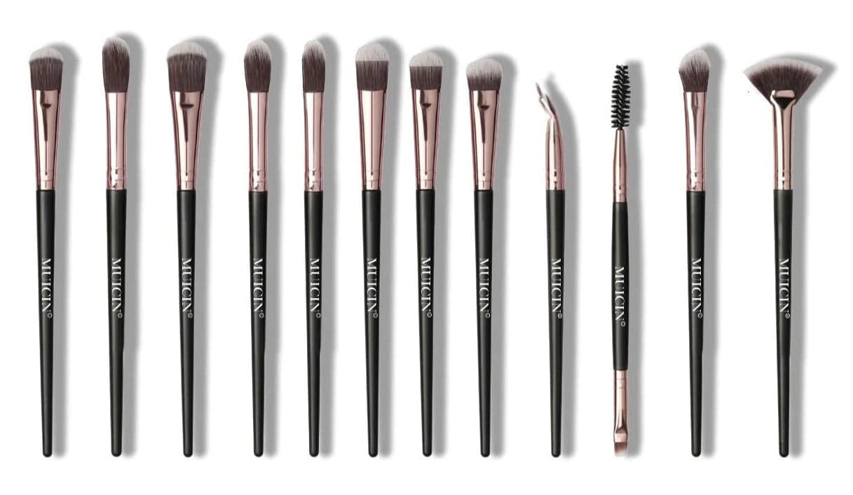 MUICIN Black & Rose Gold Makeup Brushes Set 12 PC