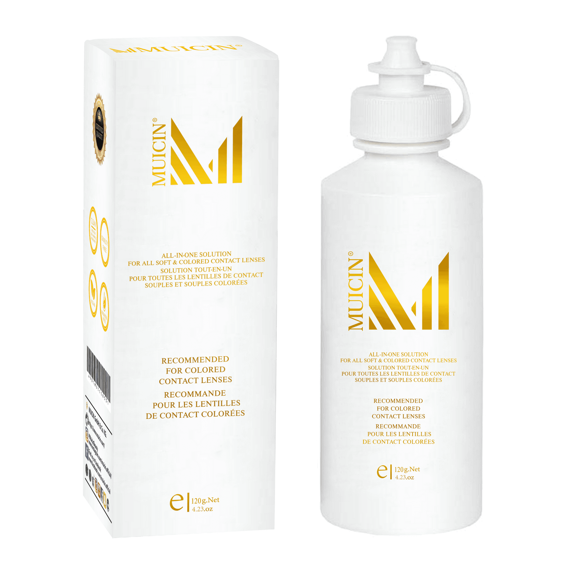 MUICIN Contact Lenses Multi Action Eye Care Solution 120ml