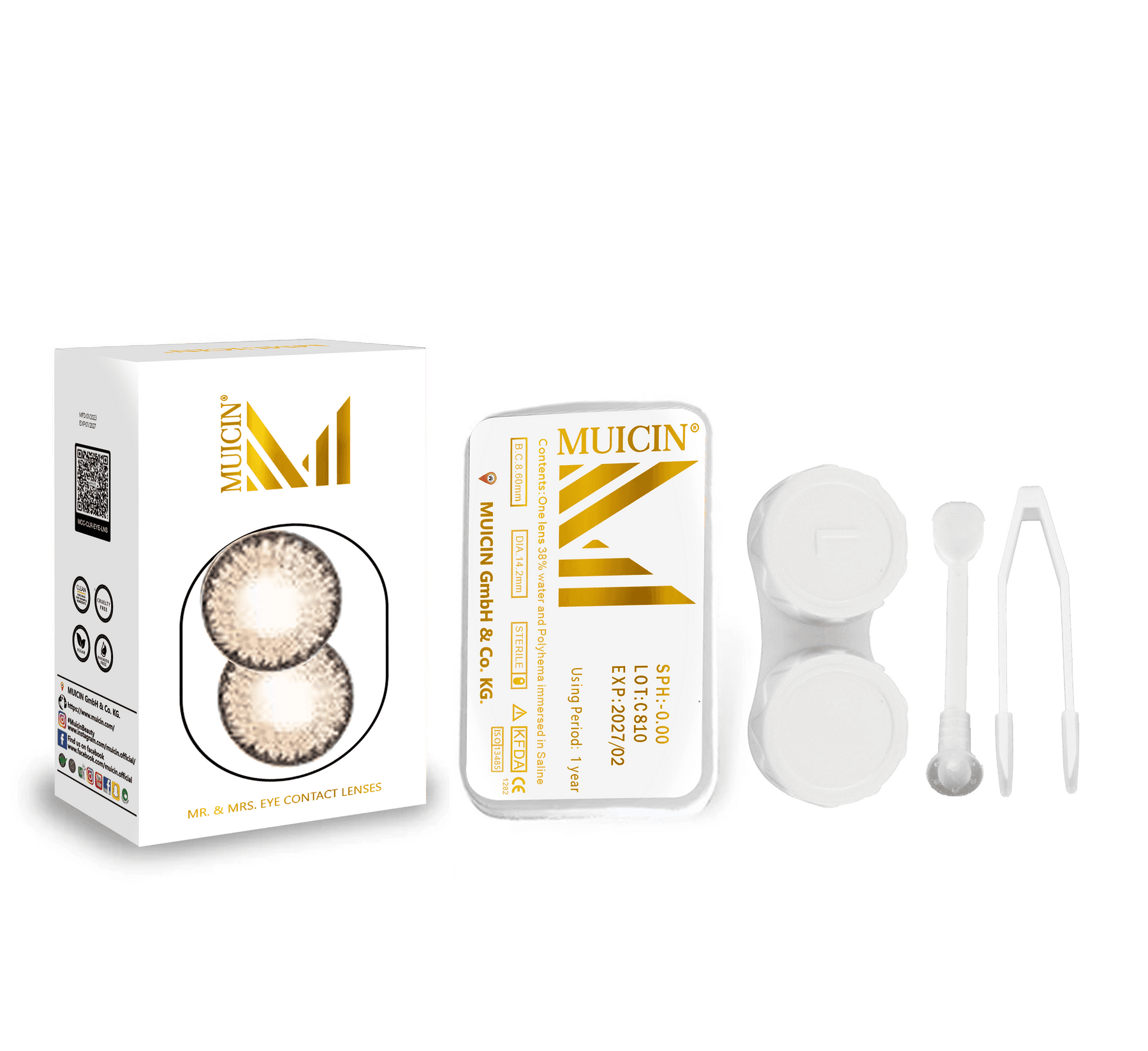 MUICIN Mr & Mrs Party Wear Colored Eye Contact Lenses