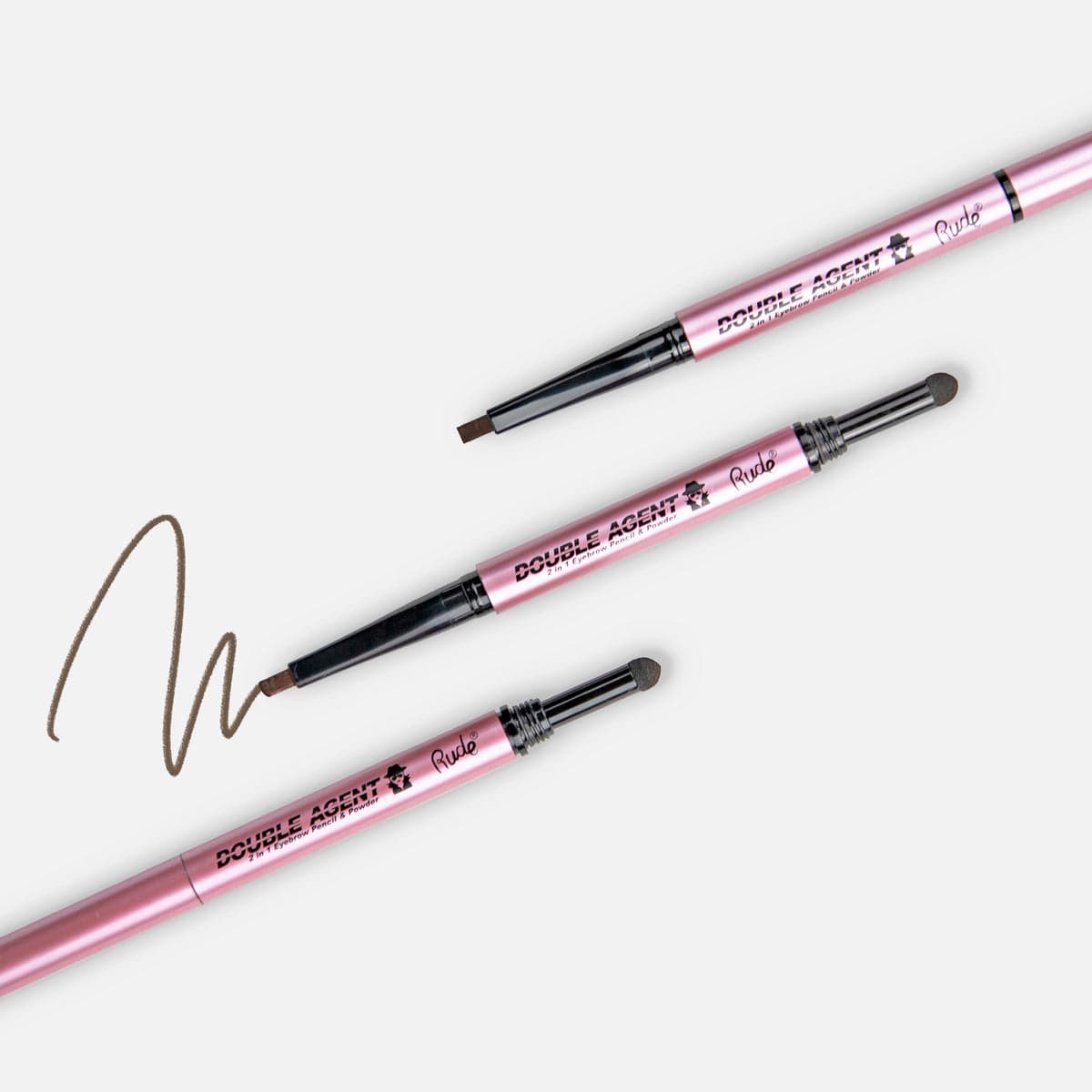 Rude Double Agent 2 in 1 Eyebrow Pencil & Powder - TESTER