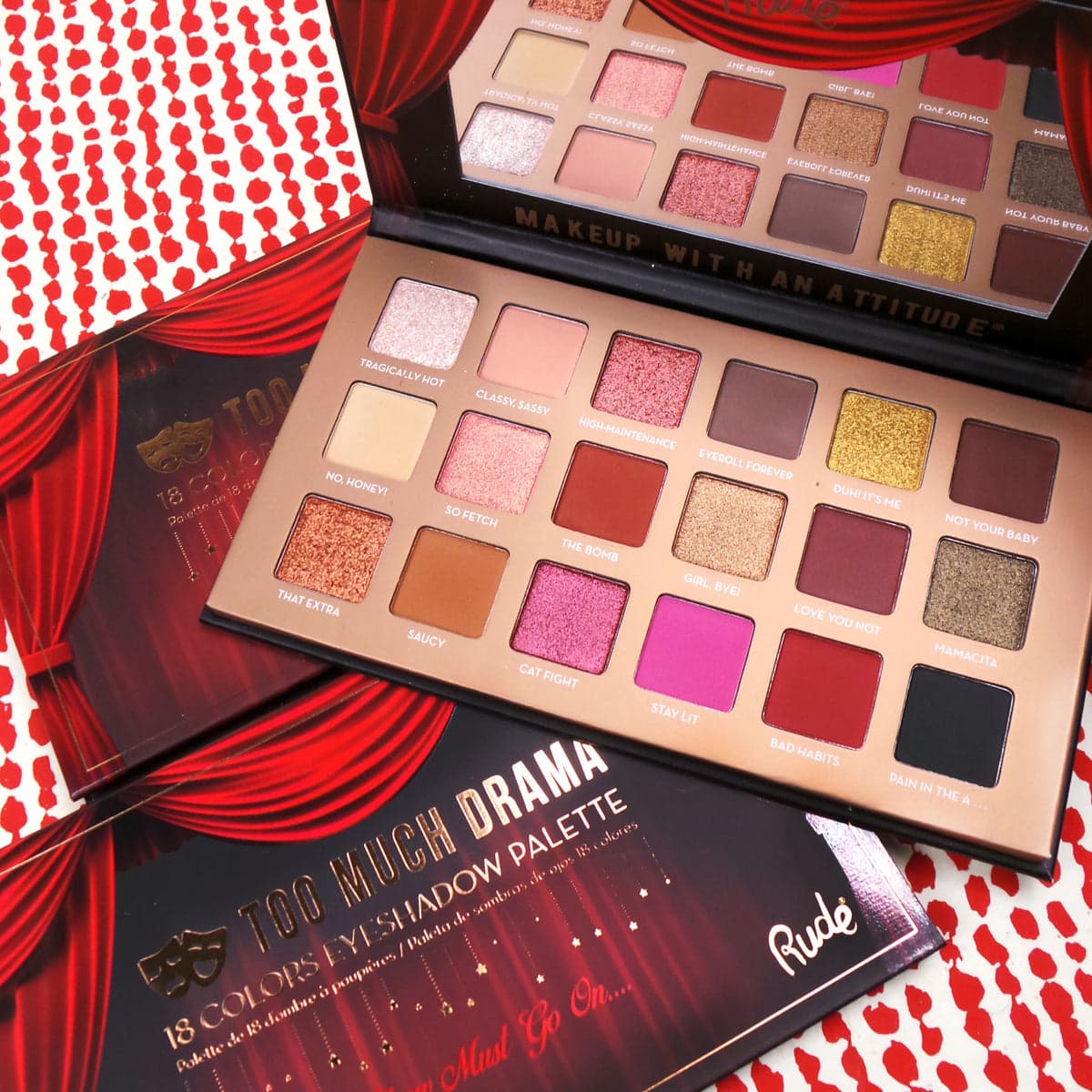 Rude Too Much Drama 18 Eyeshadow Palette - TESTER