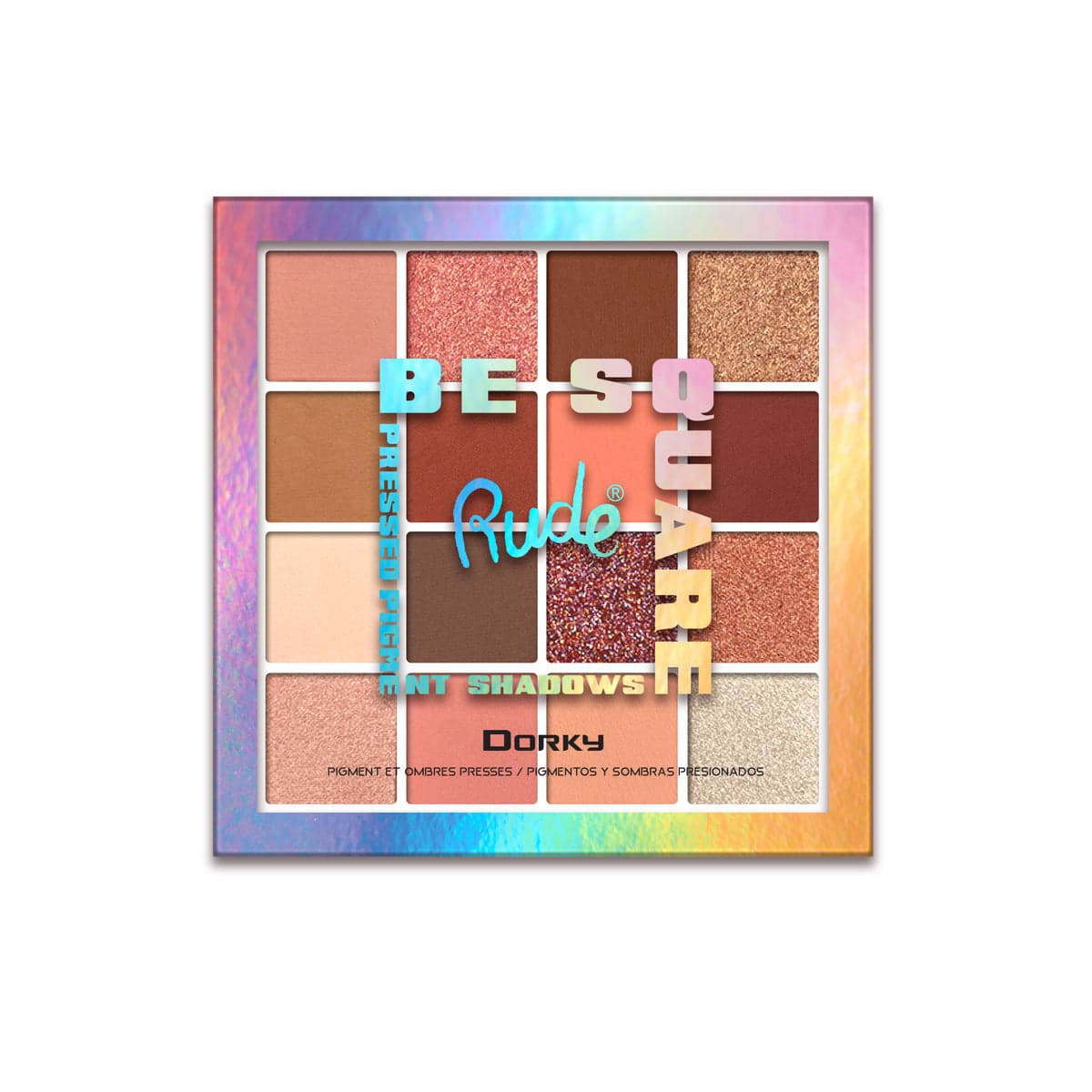 Rude Be Square Pressed Pigments & Shadows Palette - TESTER