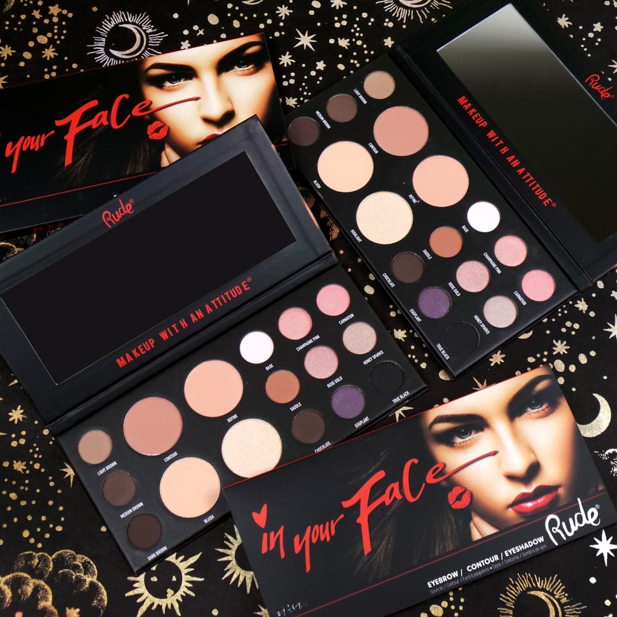 Rude Cosmetics In Your Face 3-in-1 Palette - TESTER