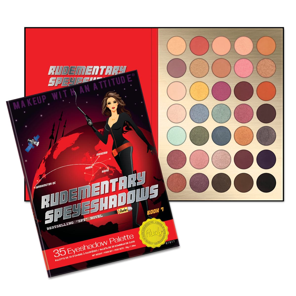 The Rude Rudementary Speyeshadows 35 Eyeshadow Palette - Book 7 - TESTER