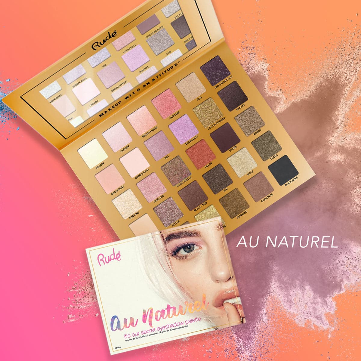 Rude Au Naturel 30 Eyeshadow Palette - TESTER