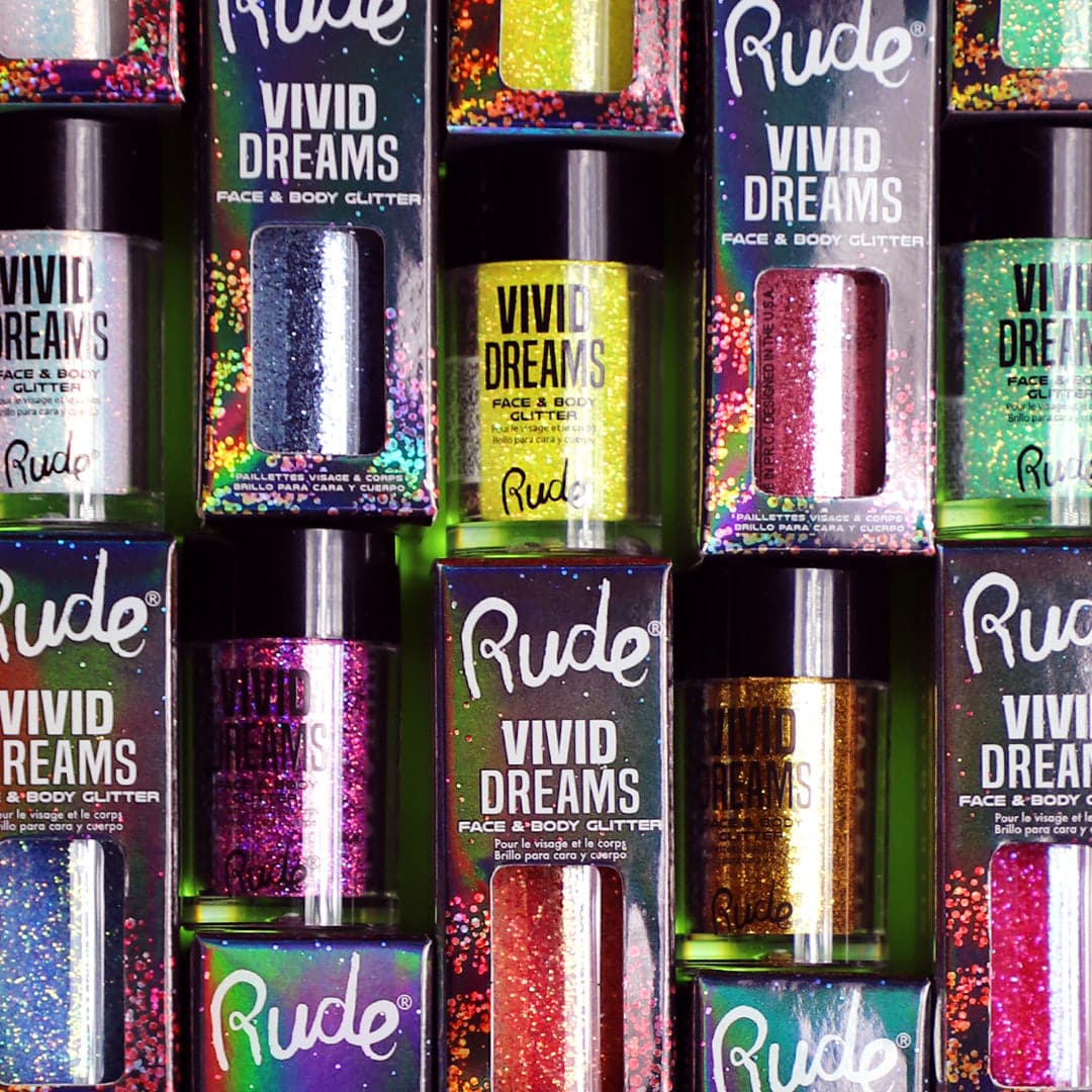 Rude Vivid Dreams Face & Body Glitter - TESTER