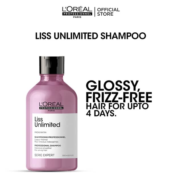 L'Oreal Professionnel Serie Expert Liss Unlimited Shampoo 300ml- For Frizzy & Unruly Hair