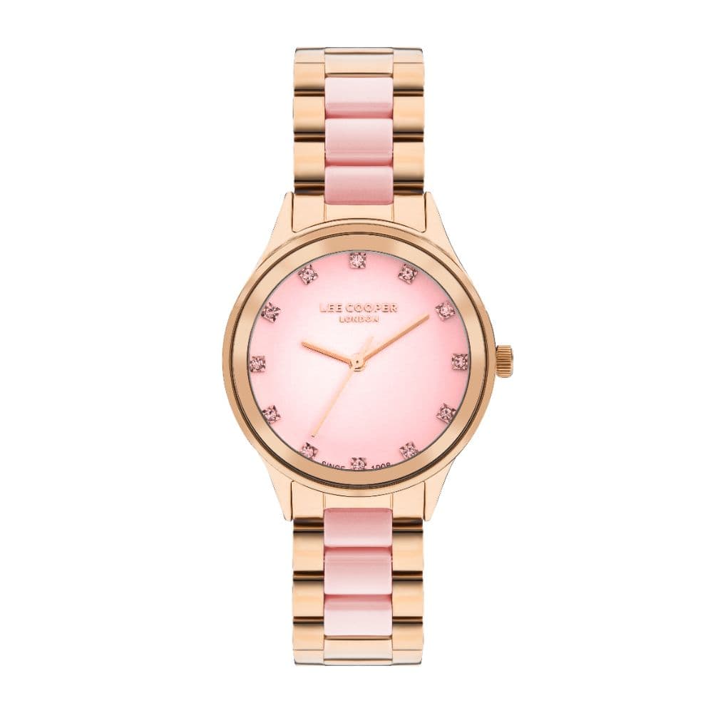 Lee Cooper Ladies Super Metal Watch LC07874.480 Pink
