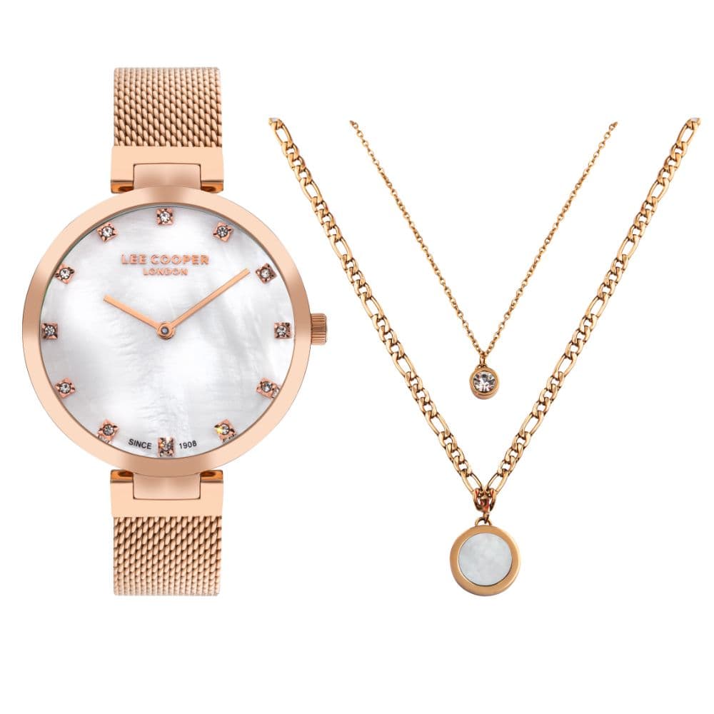 Lee Cooper Ladies Super Metal Watch LC07806.420 White Mop