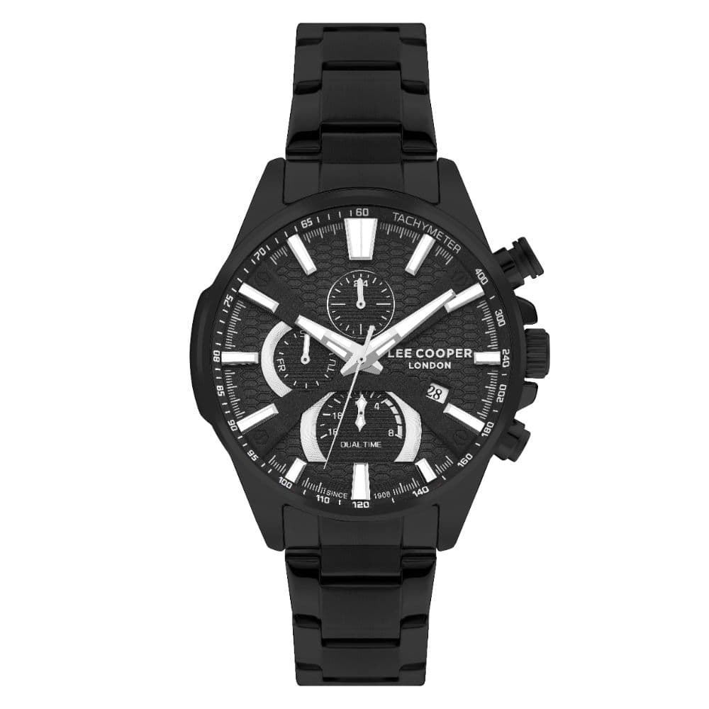 Lee Cooper Gents Super Metal Watch LC07801.650 Black