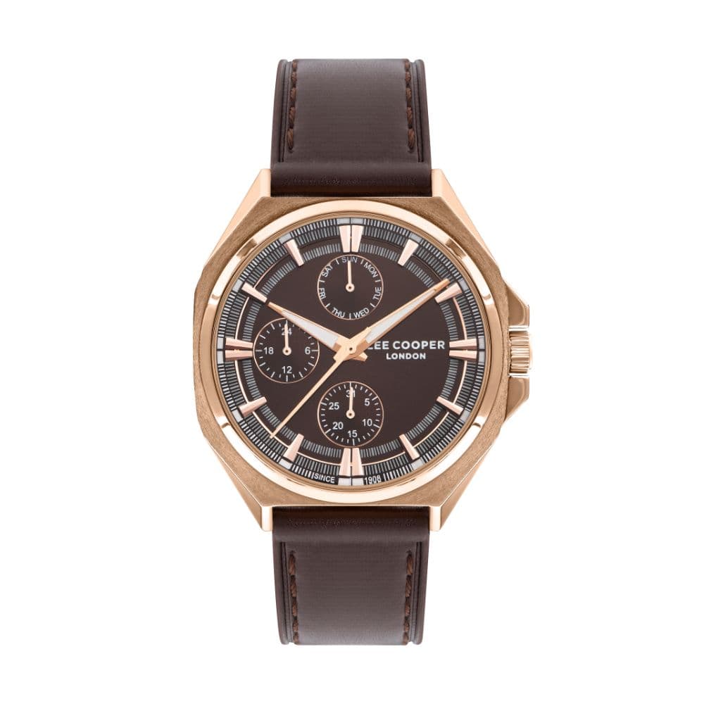 Lee Cooper Gents Super Metal Watch LC07568.442 Brown