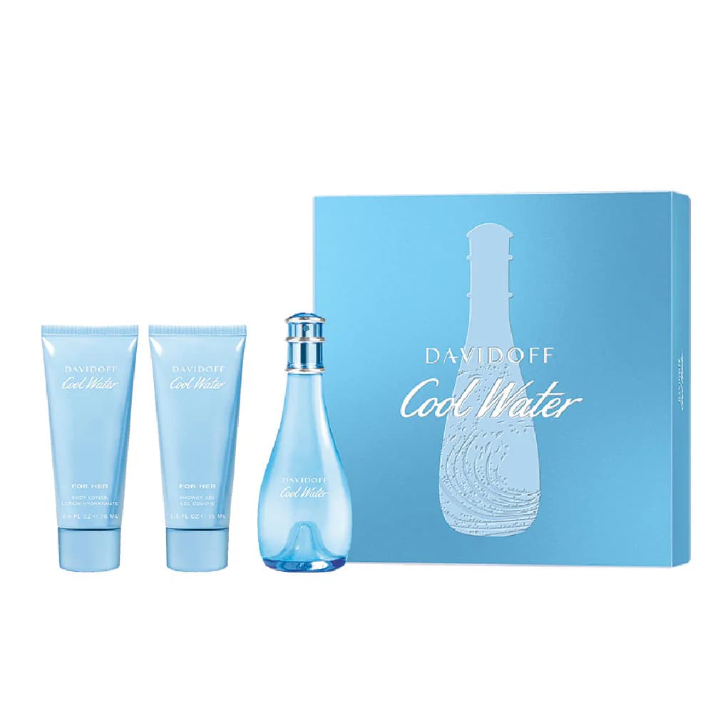 Davidoff Cool Water For Women 3 Piece Set - 100ml