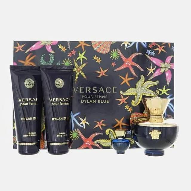 Versace Ladies Pour Femme Dylan Blue 4 Pcs Gift Set