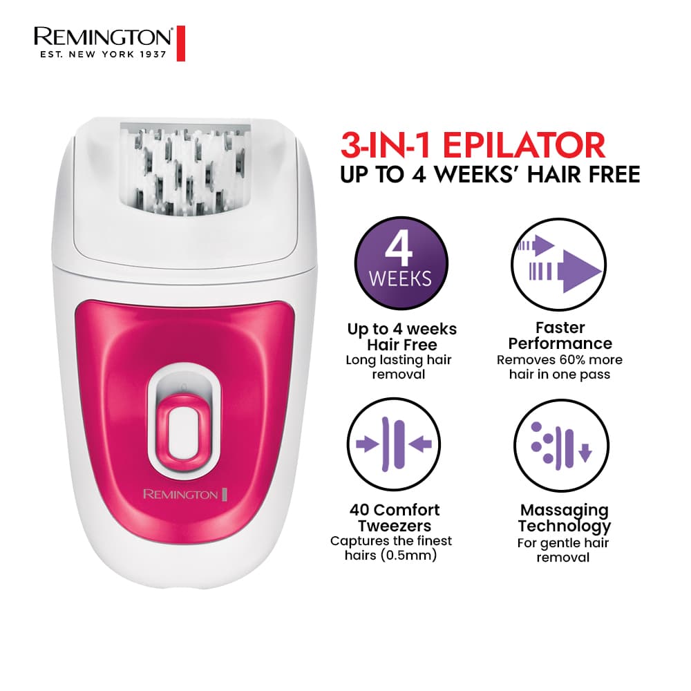 EP7300 Remington Epilator - Smooth & Silky EP3 3-IN-1