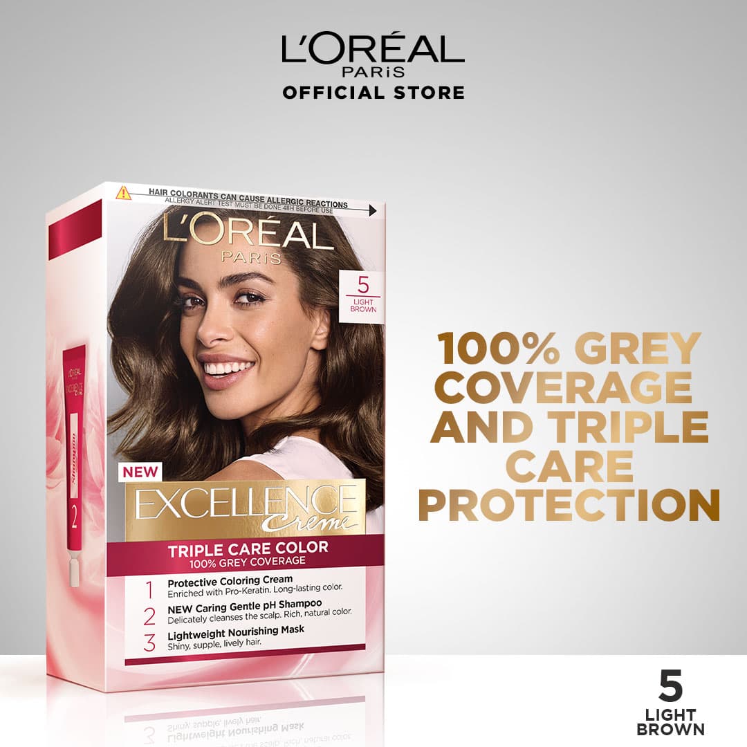 Loreal Paris Excellence Creme - 5 Light Brown Hair Color