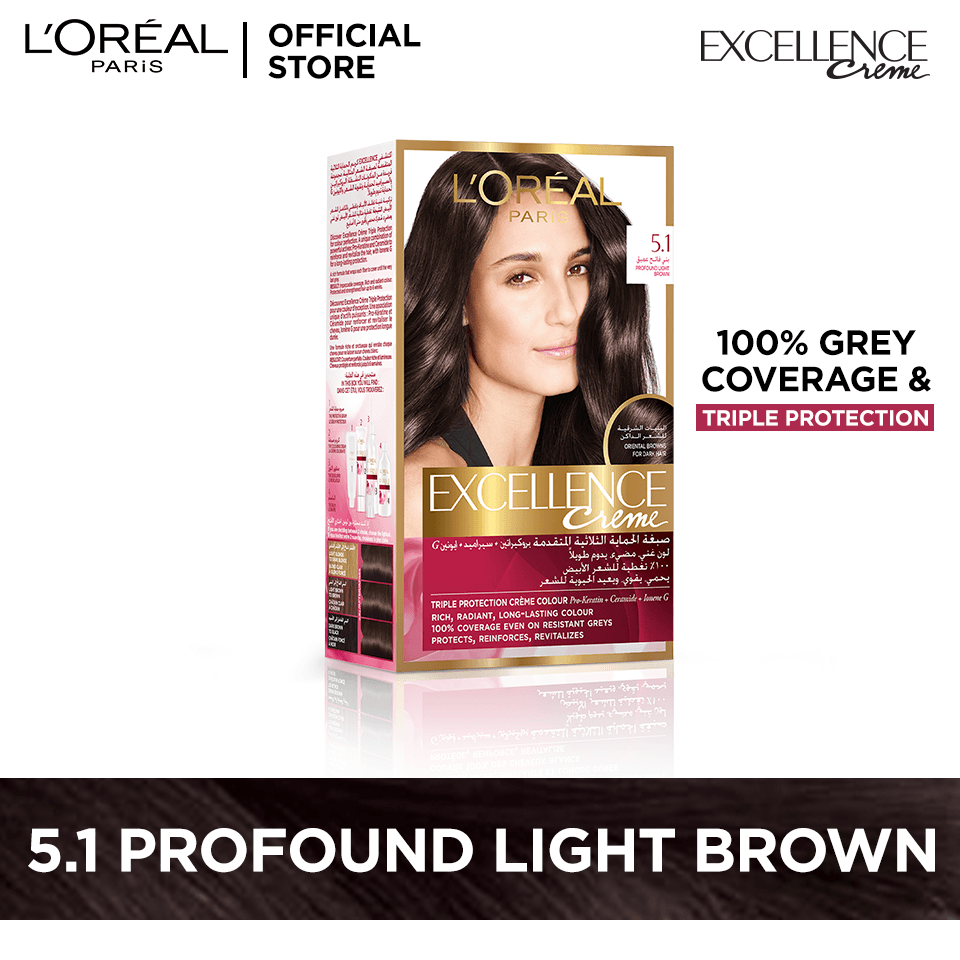 Loreal Paris Excellence Creme - 5.1 Light Brown