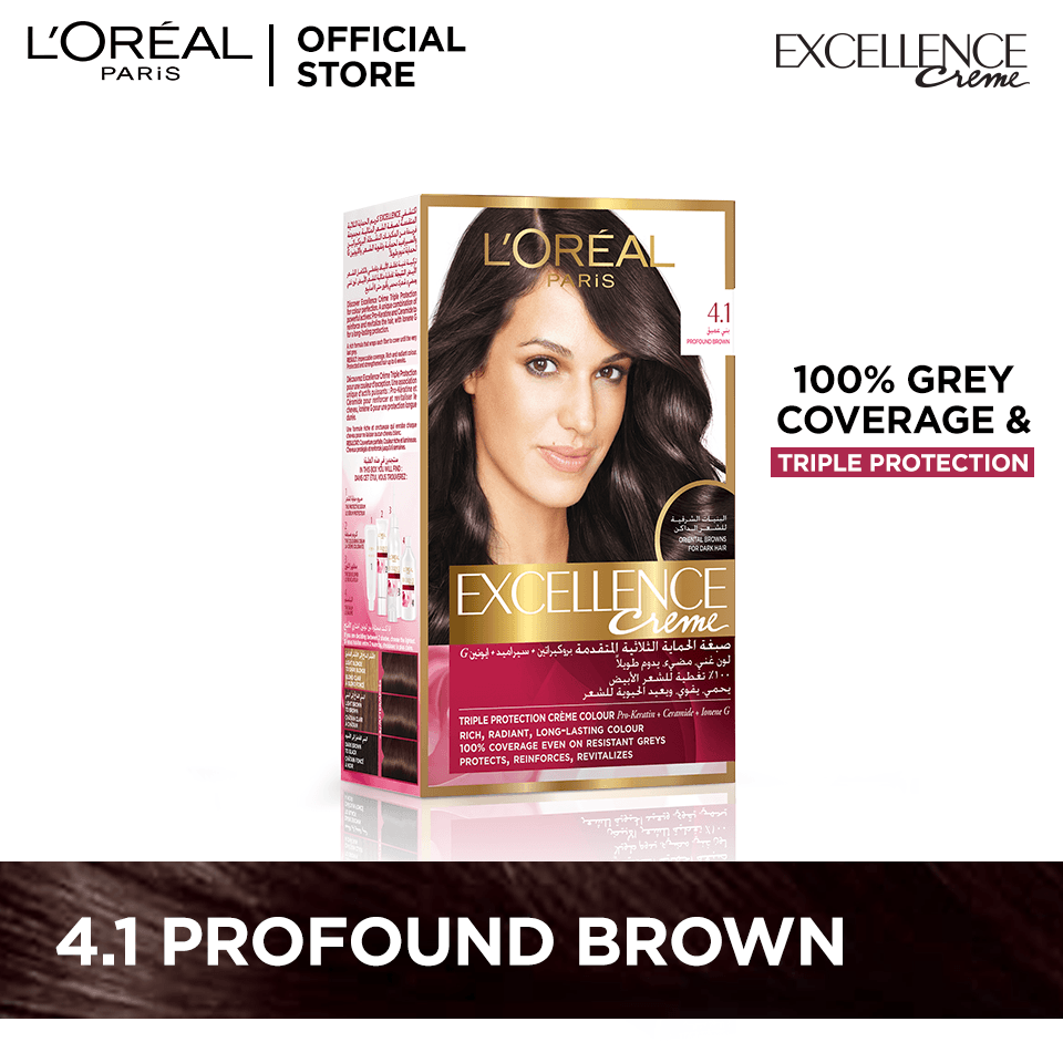 Loreal Paris Excellence Creme Hair Color- 4.1 Profound Brown