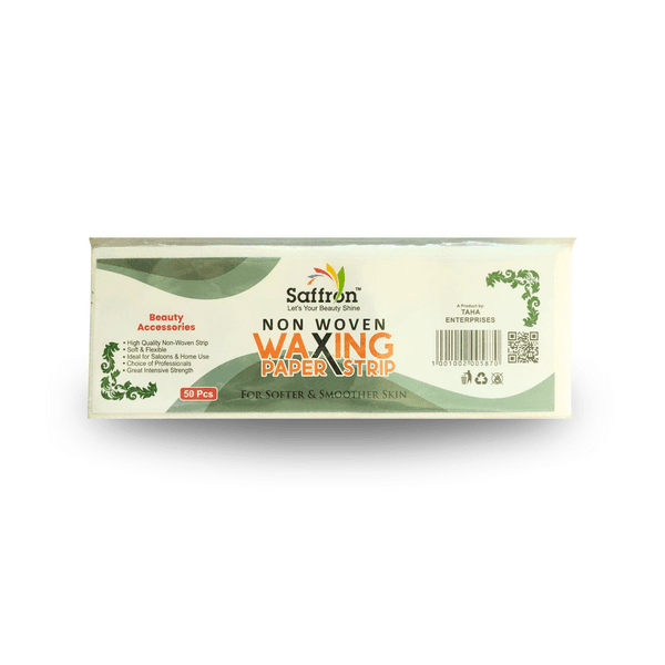 Saffron Non Woven Waxing Paper Strip 50 Pcs