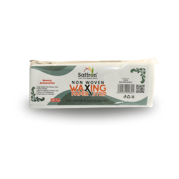 Saffron Non Woven Waxing Paper Strip 100 Pcs