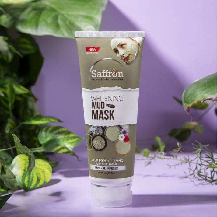Saffron Mud Mask Jar 300ml