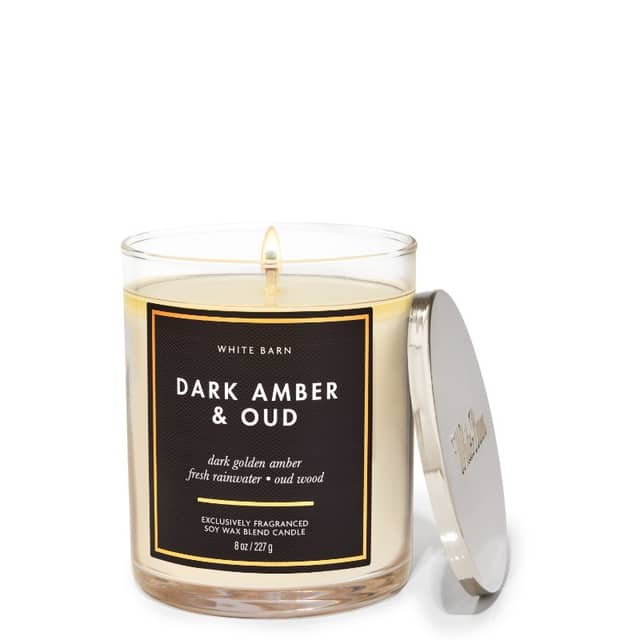 Bath And Body Works Candle Dark Amber & Oud 227g