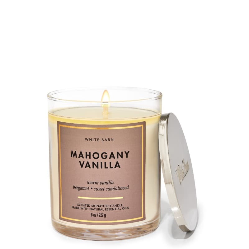Bath And Body Works Candle Mahogany Vanilla 227g