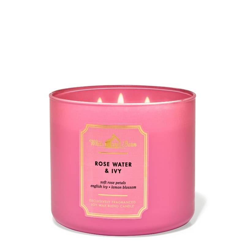Bath And Body Works Rose Water & Ivy 3-Wick Candle
