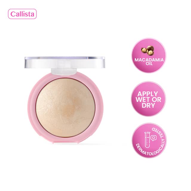 Callista So Bright Baked Highlighter - 01 Snowy Glowy Light