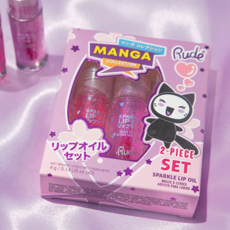 Rude Manga Collection Sparkle Lip Oil Duo - TESTER