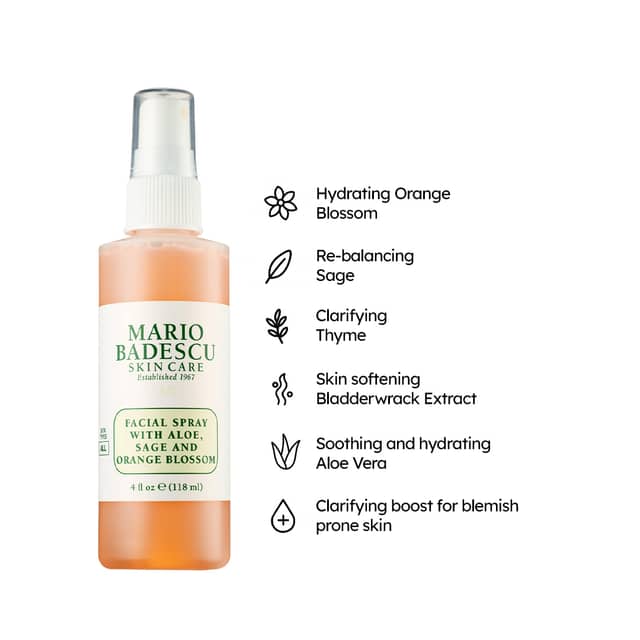 Mario Badescu Facial Spray With Aloe Vera Sage & Orange Blossom 118ml