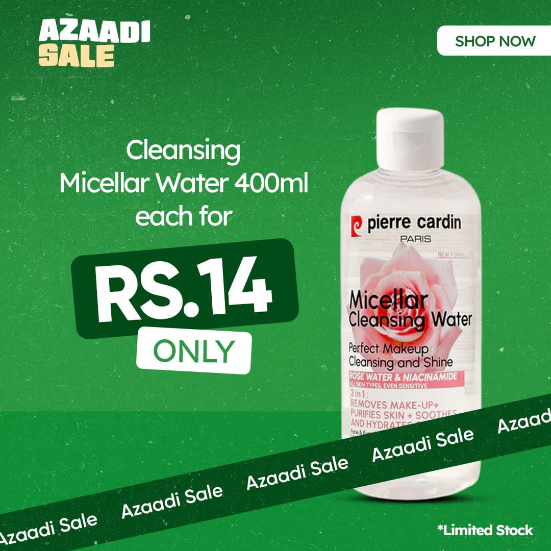 Pierre Cardin Cleansing Micellar Water 400ml - With Rose Water And Niacinamide