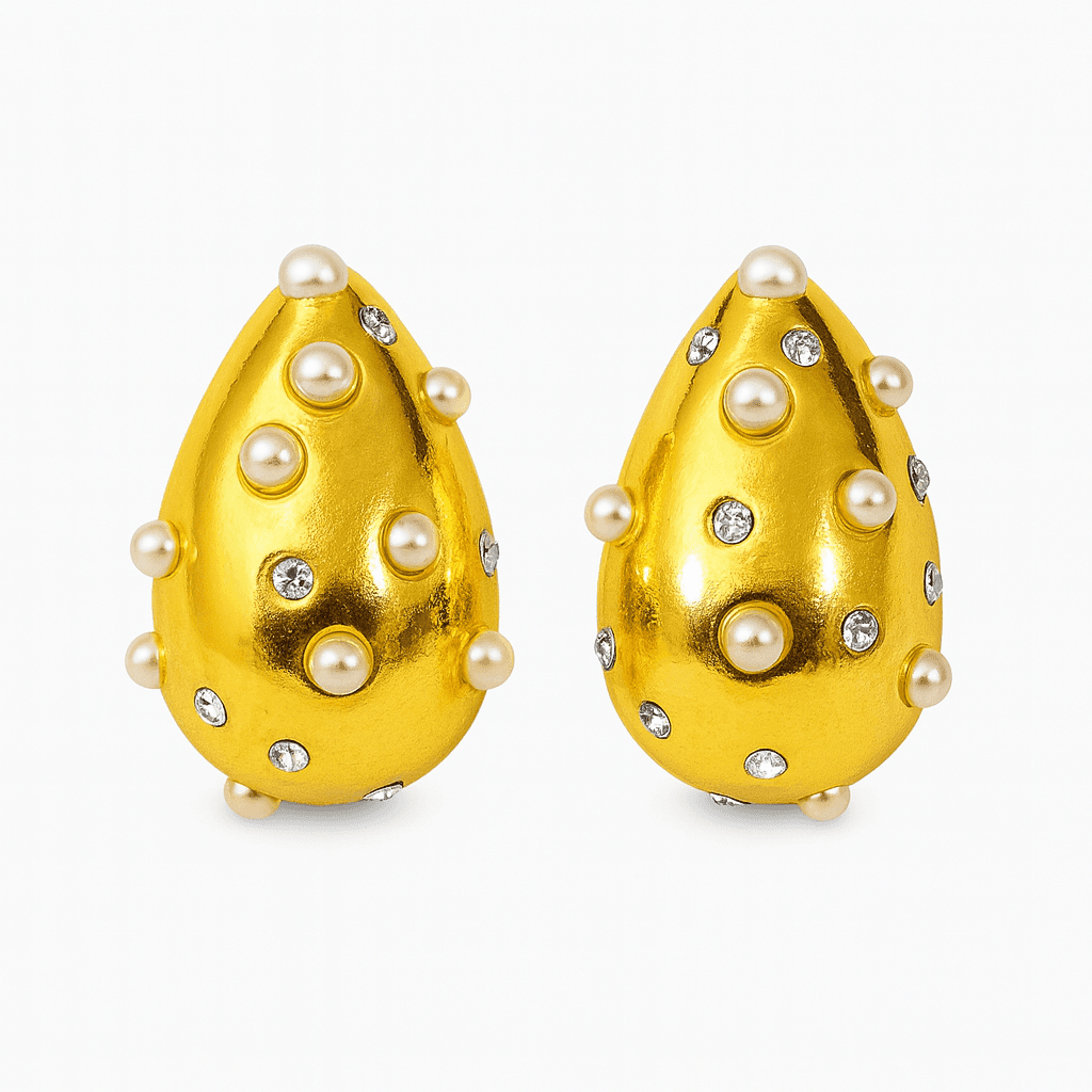 Kushim Tear Drop Beaded Earrings