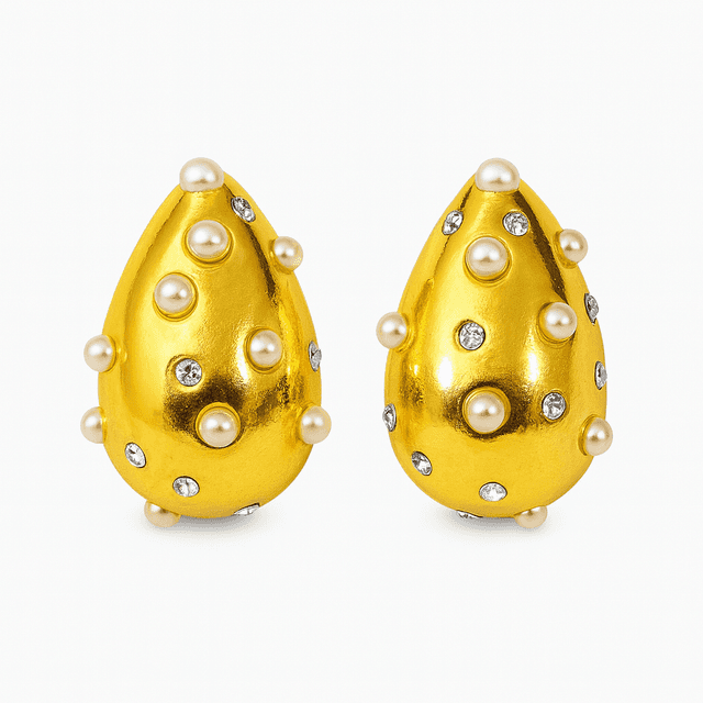 Kushim Tear Drop Beaded Earrings
