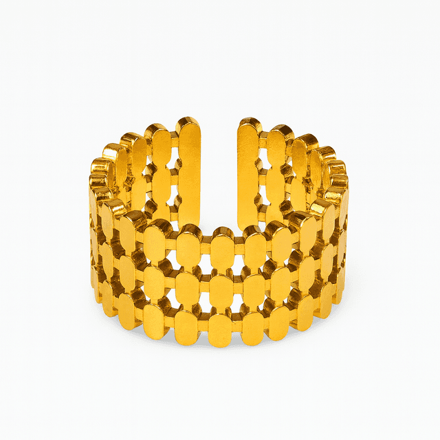 Kushim Geometrical Adjustable Ring