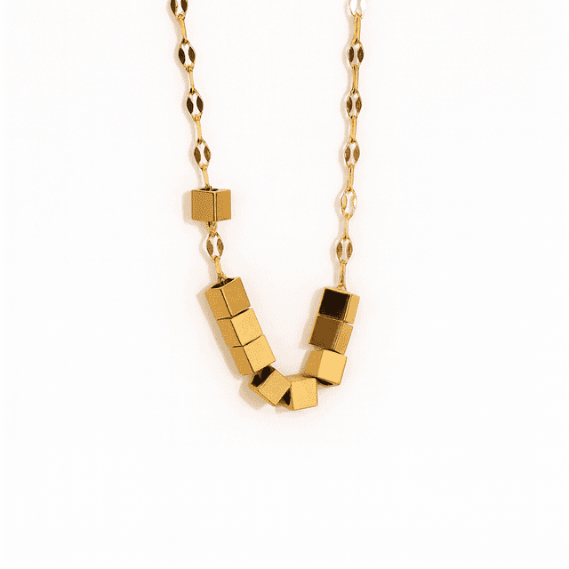Kushim Golden Squares Necklace