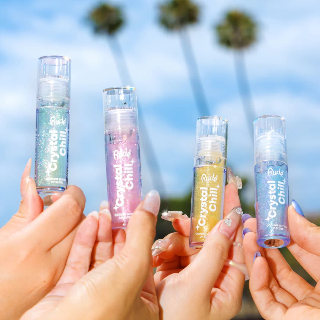 Rude Crystal Chill Cooling Glitter Lip Gloss - TESTER