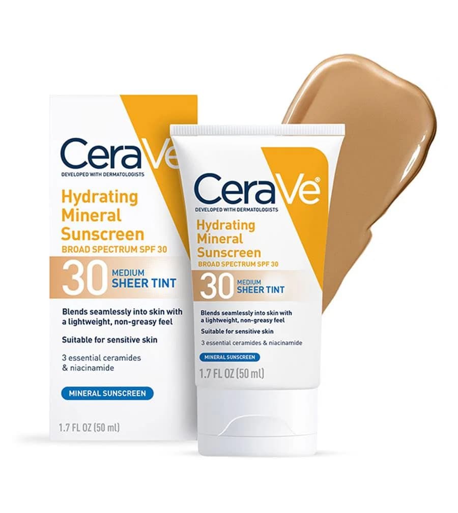 CeraVe Hydrating Mineral Tinted Face Sunscreen Lotion - SPF 30 -50ml